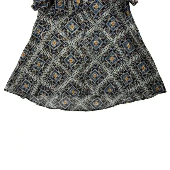 VTG Altar'd State Top S Paisley Print Sheer Bell Sleeve Cottagecore Medieval - Picture 5 of 12